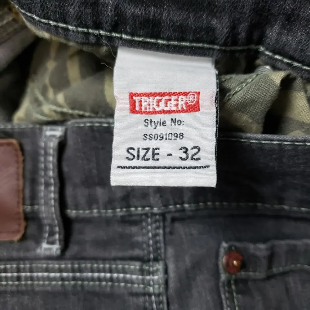 Trigger Jeans Premium Faded Black Denim Jeans 32 - Picture 3 of 7